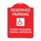 Signmission Reserved Parking Permit Required Towing Enforced W/ Graphic Alum Sign, 18" x 24", RW-1824-23057 A-DES-RW-1824-23057 - alternate 1